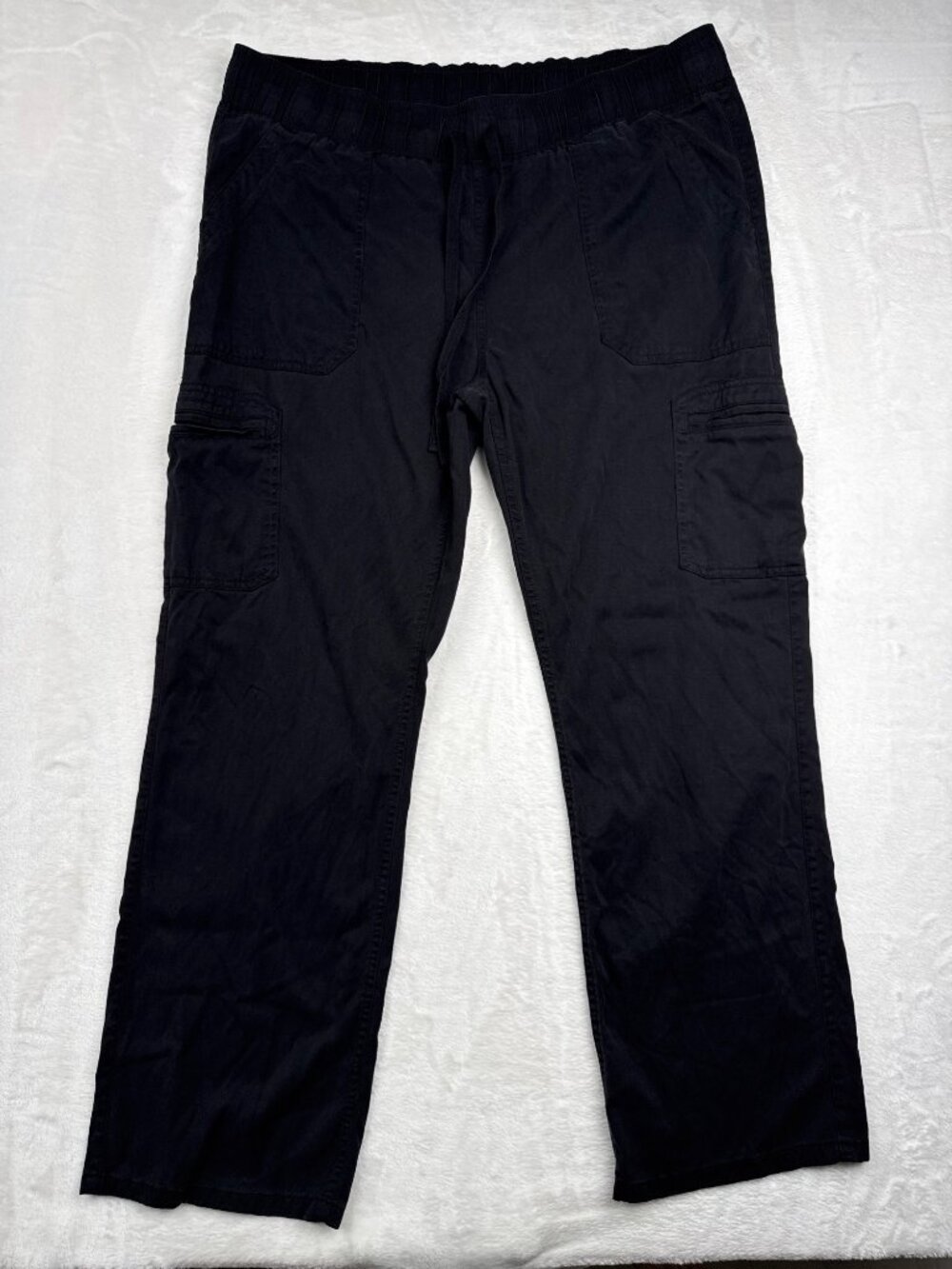 Buffalo David Bitton Womens Black Cargo Pants Size L Tencel & Elastane